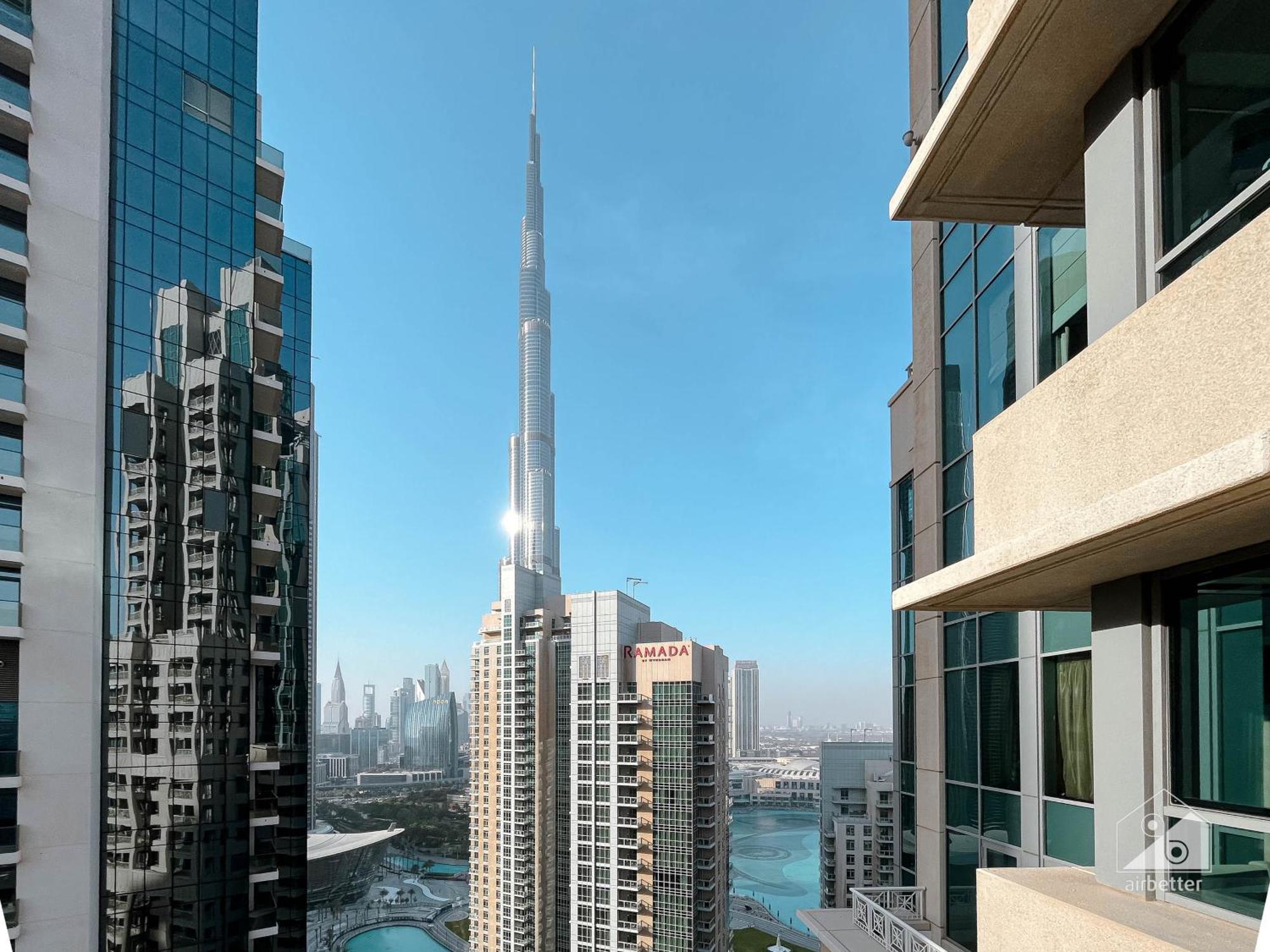 New! Luxury 3Bedroom With Spectacular Burj Views Downtown Дубай Екстериор снимка