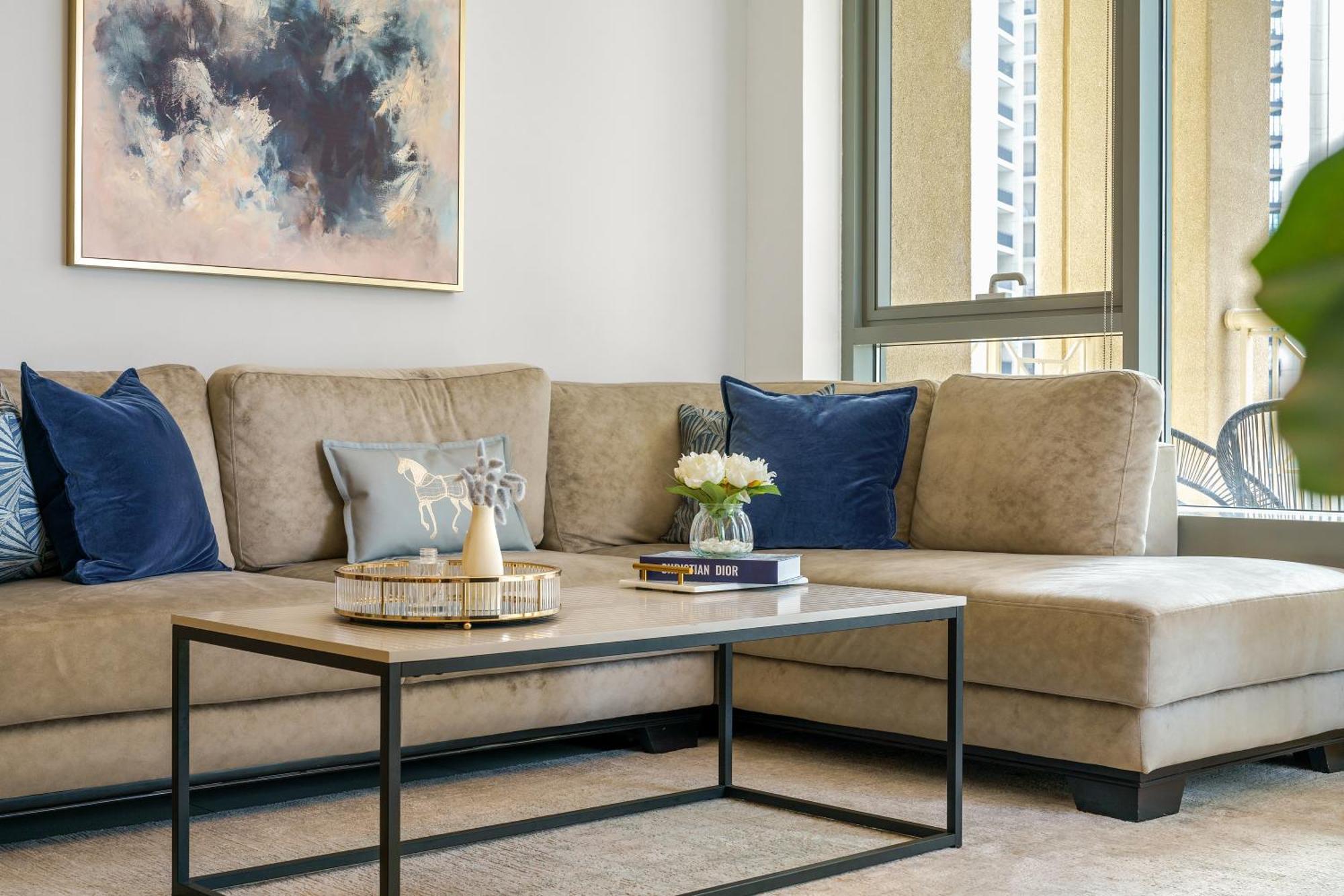 New! Luxury 3Bedroom With Spectacular Burj Views Downtown Дубай Екстериор снимка